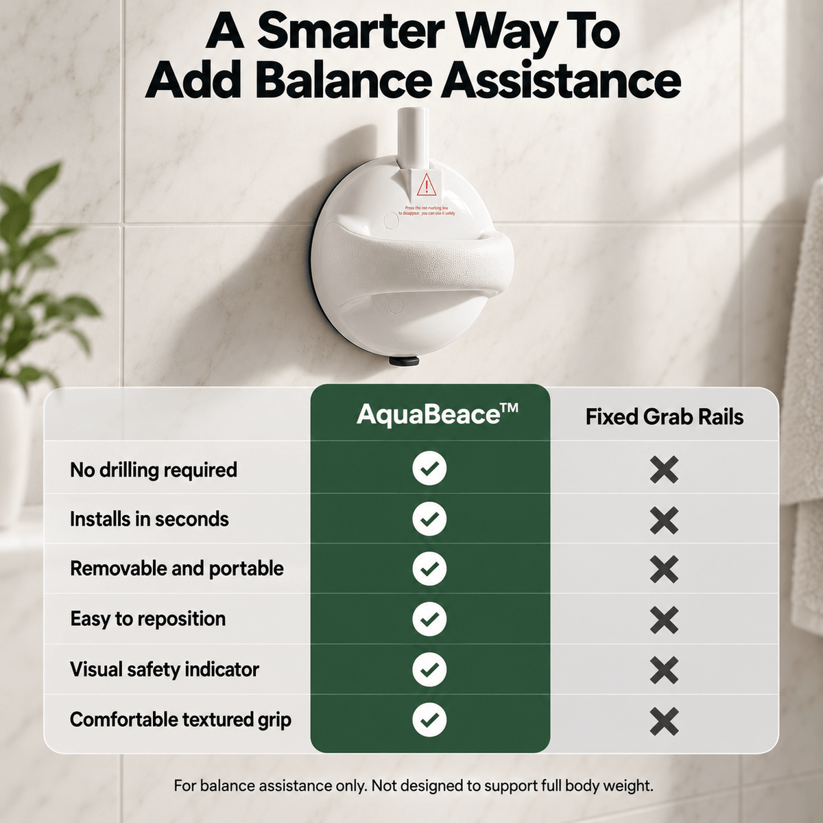 AquaBrace™ Shower Handle