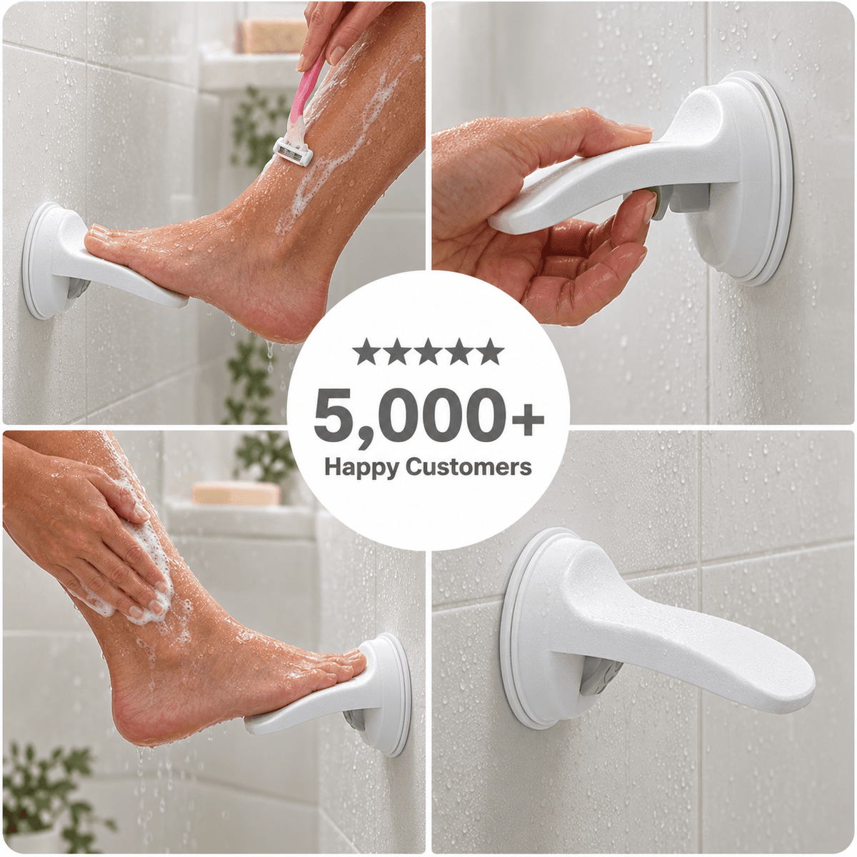 AquaBrace™ Shower Foot Rest